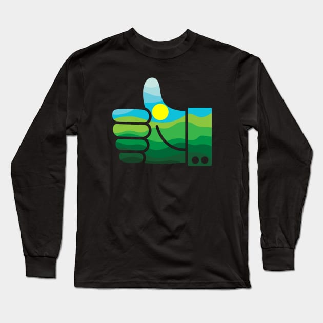 Nature Thumbs Up Long Sleeve T-Shirt by martinussumbaji